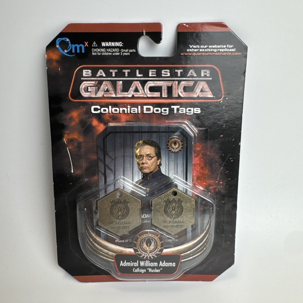 Battlestar Galactica Colonial Dog Tags Admiral William Adama Callsign Husker