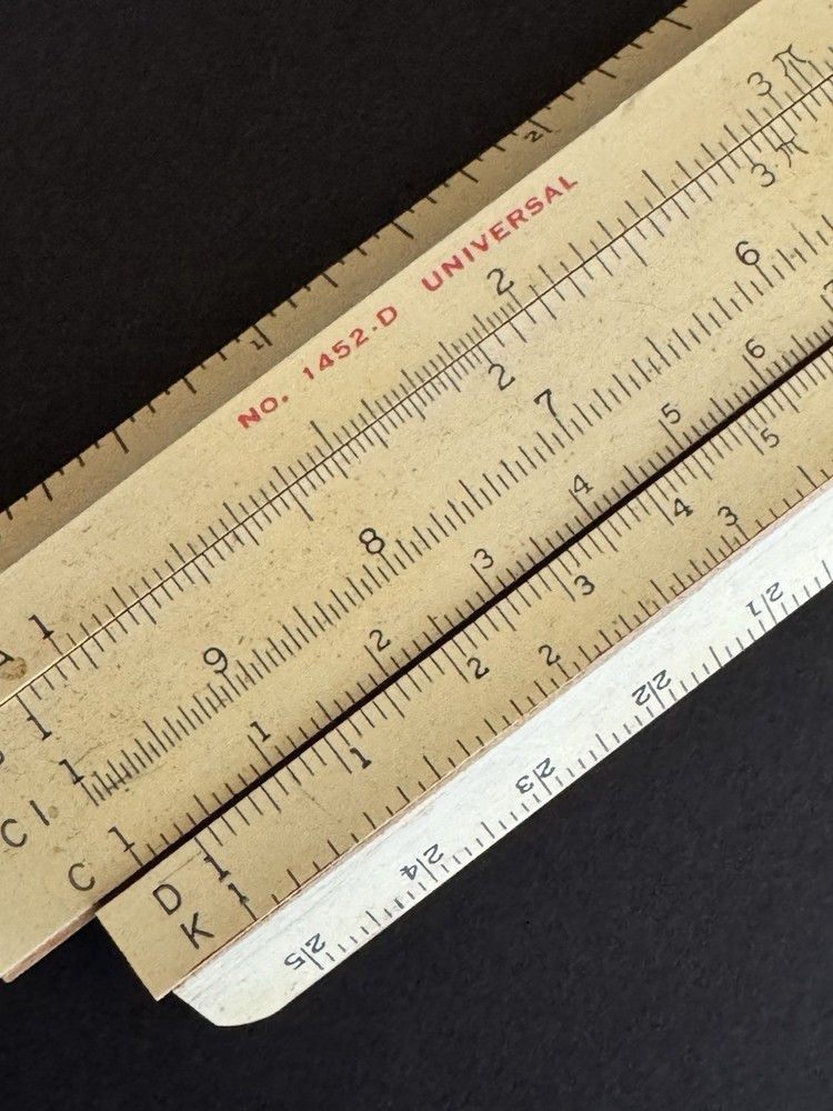 Vintage Frederick Post Slide Rule Model 1452-D Universal With Case
