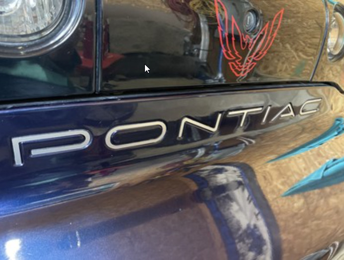 Pontiac FireBird/Trans Am 1993-2002 Rear Bumper ABS Letters Inserts SILVER ALUM