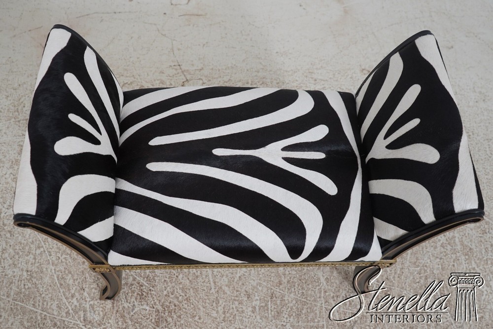 L68647: MAITLAND SMITH Zebra Print Bench 8105-42 ~ NEW