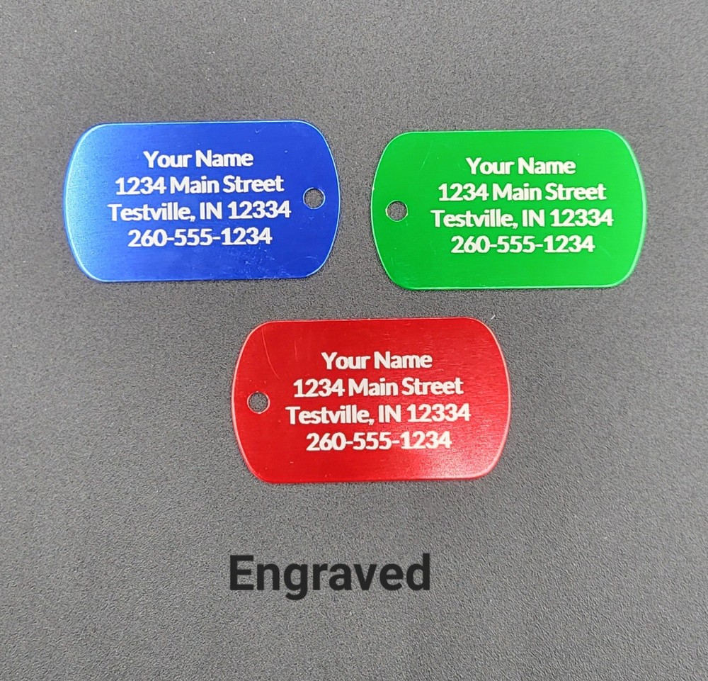 Custom Engraved Key Tag ID Name Personalized - USA