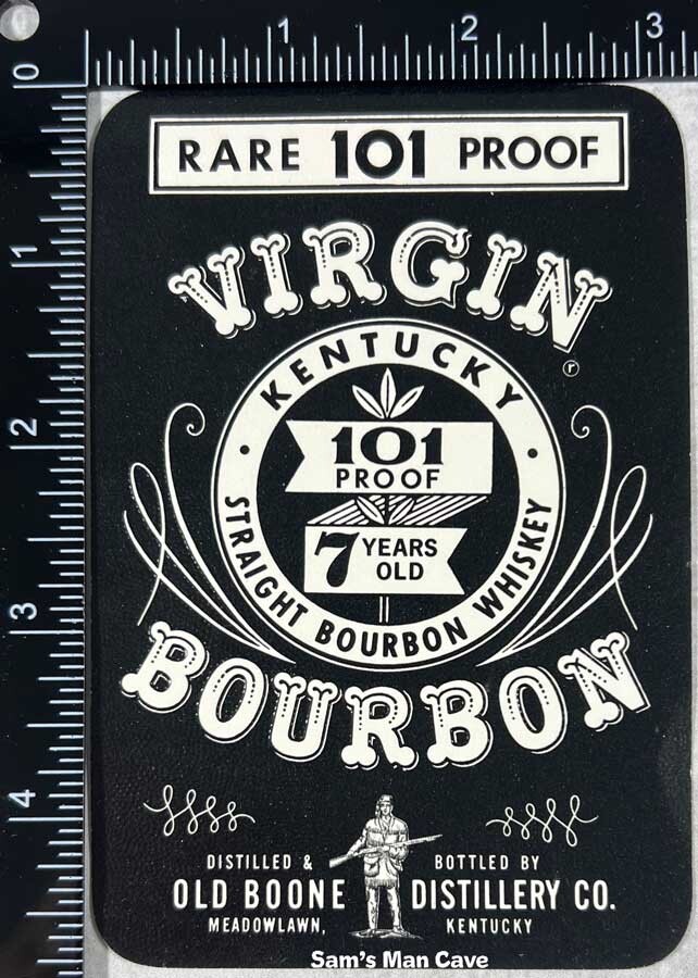 Virgin Bourbon 101 Proof Kentucky Straight Bourbon Whiskey Label - KENTUCKY