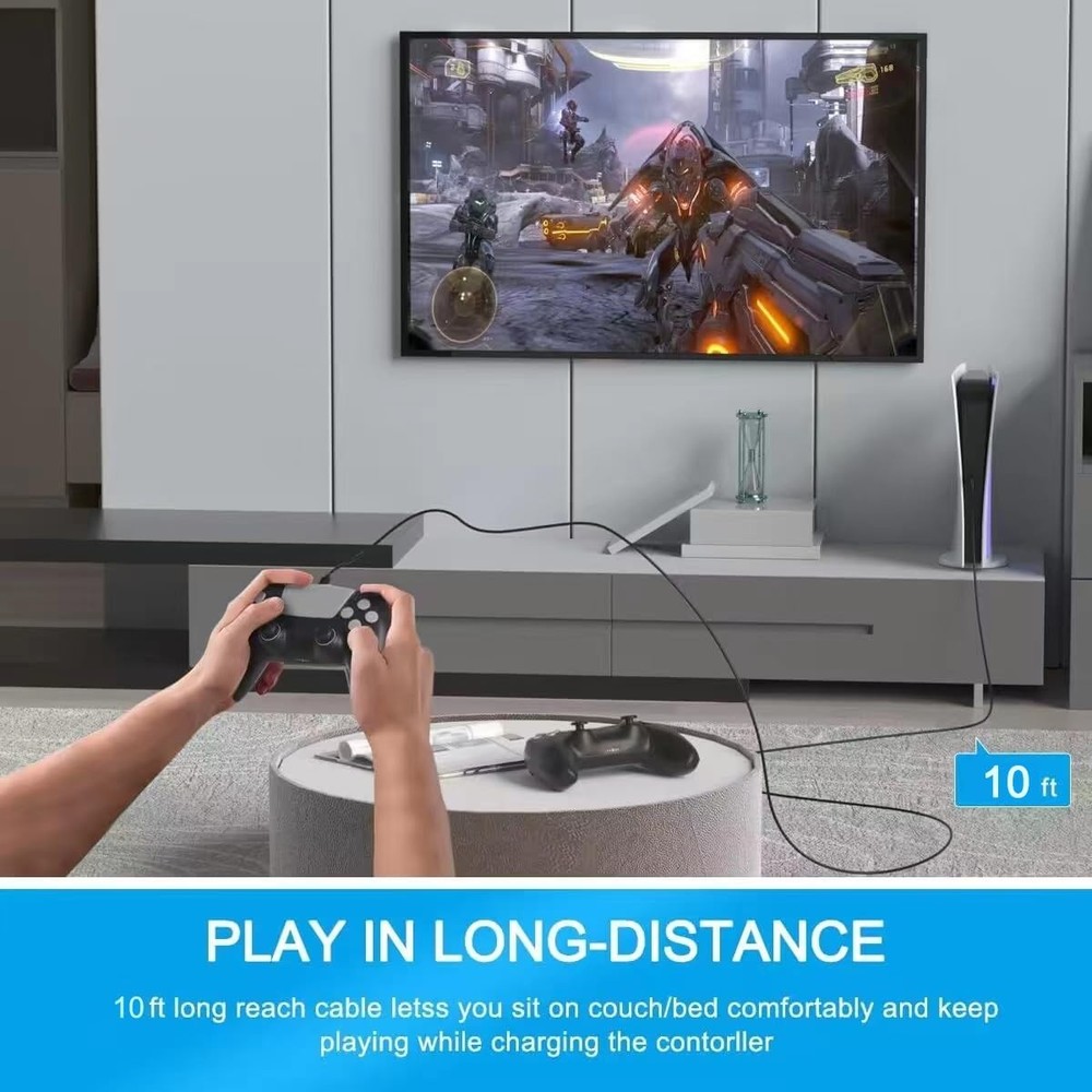 For Sony PS4 Wireless Controller USB FAST Charger Cord Charging Cable 9.85 FT