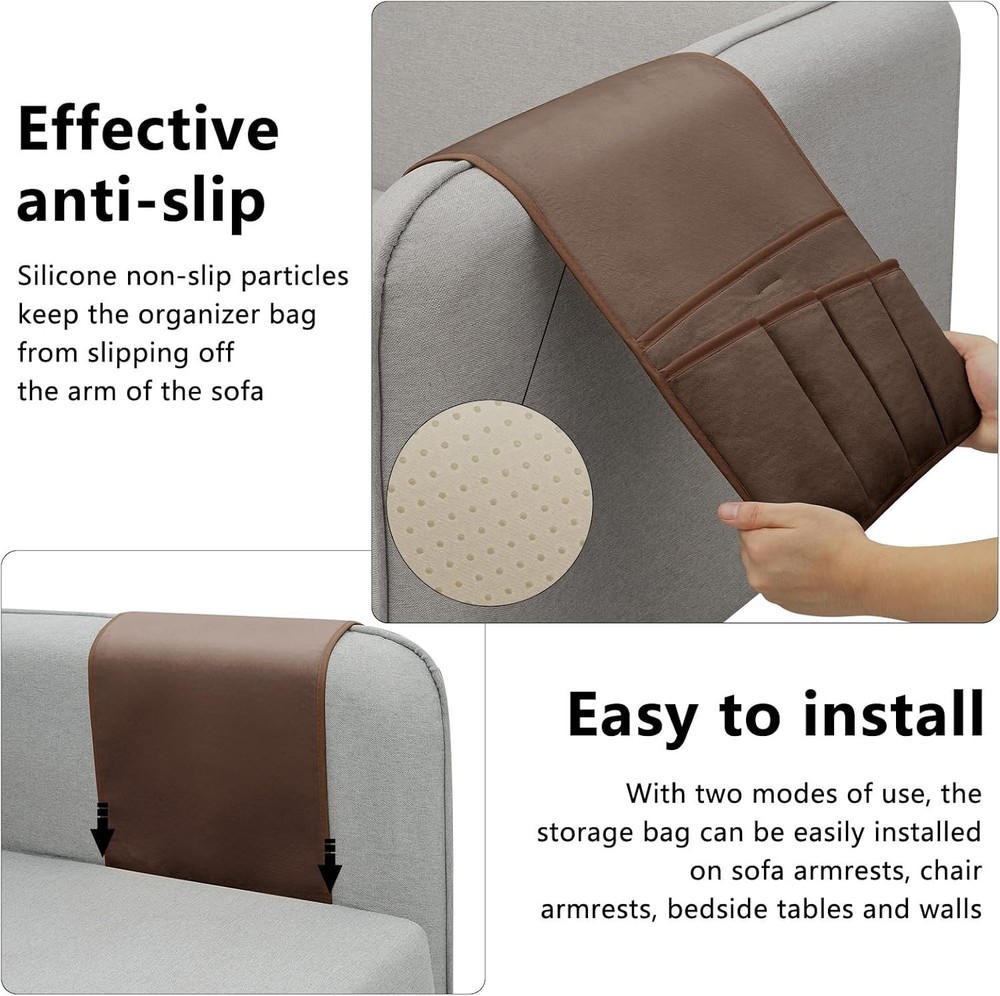 Remote Control Holder for Armchair, Couch Caddy Organizer TV Remote Holder fo...