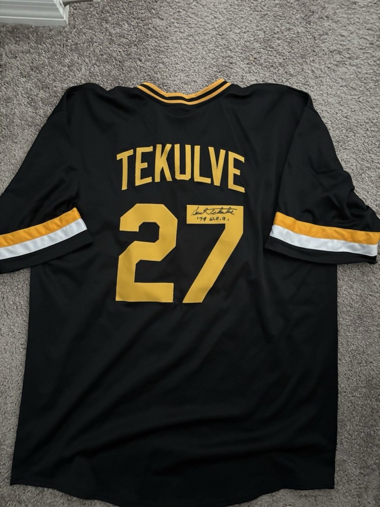 Pirates Kent Tekulve signed Jersey WCOA 79 WSC inscription