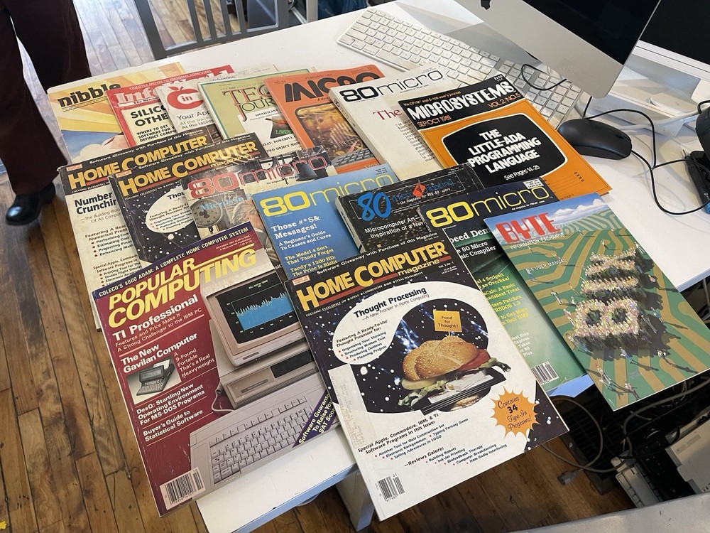 16x Vintage Computer Magazines - BYTE, 80 Micro, InCider, Nibble Etc