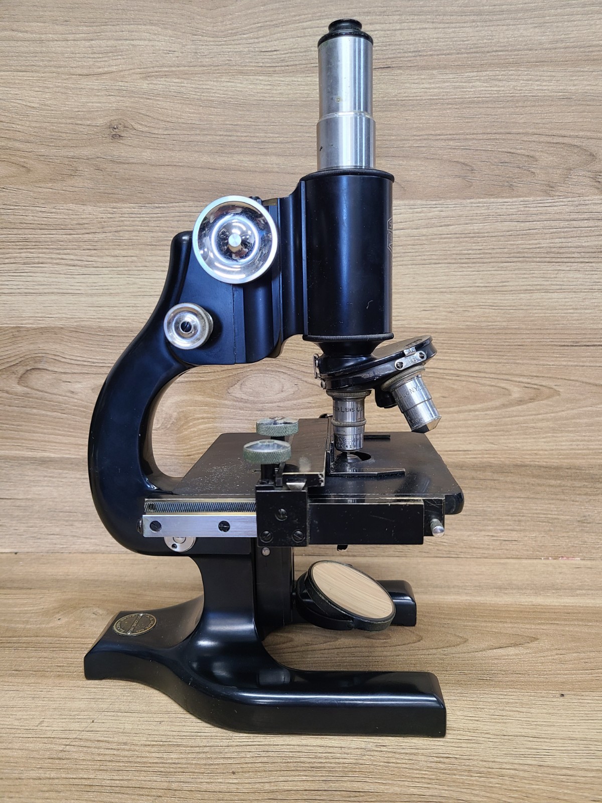 Vintage Spencer Buffalo USA Monocular Microscope Carl Zeiss Lens and Scopelite