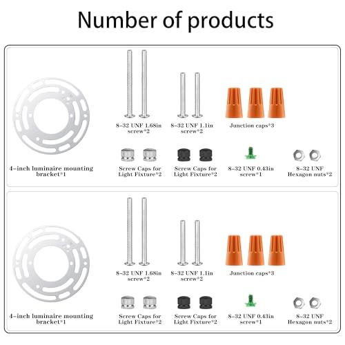2 Pack Universal Mounting Bracket, 4 Inch Steel Round Light Crossbar, Silver 1