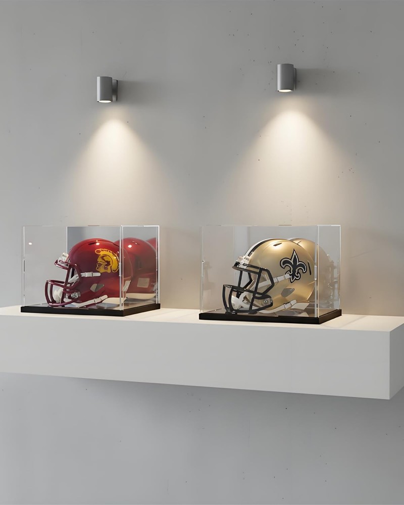 Mini Helmet Display Case with UV Protection & Case, Clear