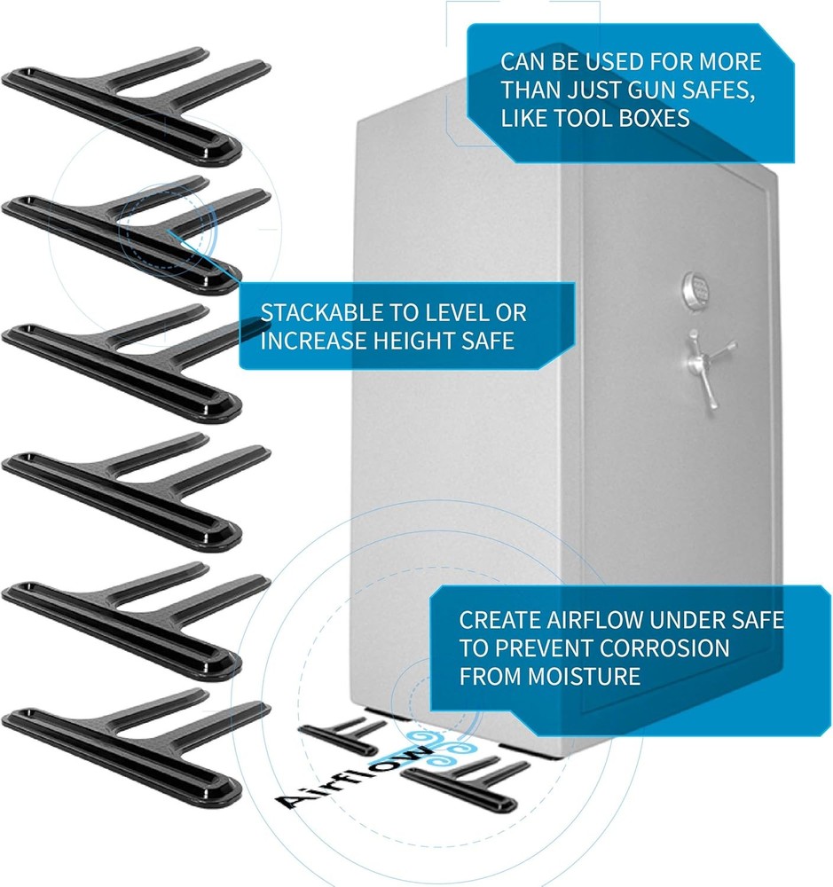 Gun Storage Solutions Safe Stackable One Size, Saver (Pack of 6)