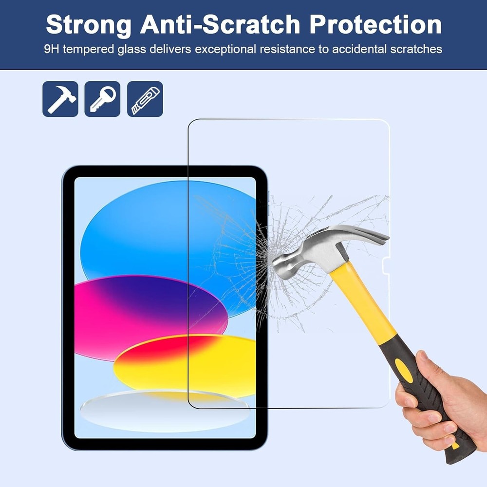 BLOSOMEET 2 Pack Screen Protector for iPad 11th/10th A16 2025/2022