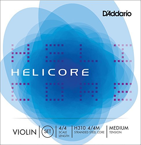 D'Addario Helicore Violin String Set, 4/4 Scale, Medium Tension