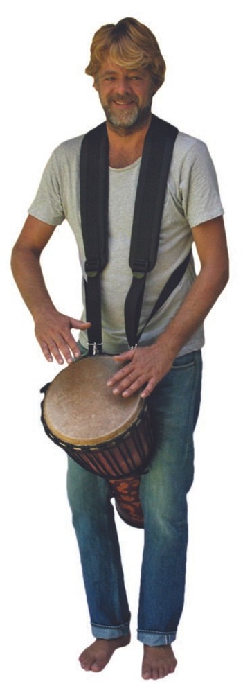 Djembe belt Deluxe schwarz, Djembe Backpack
