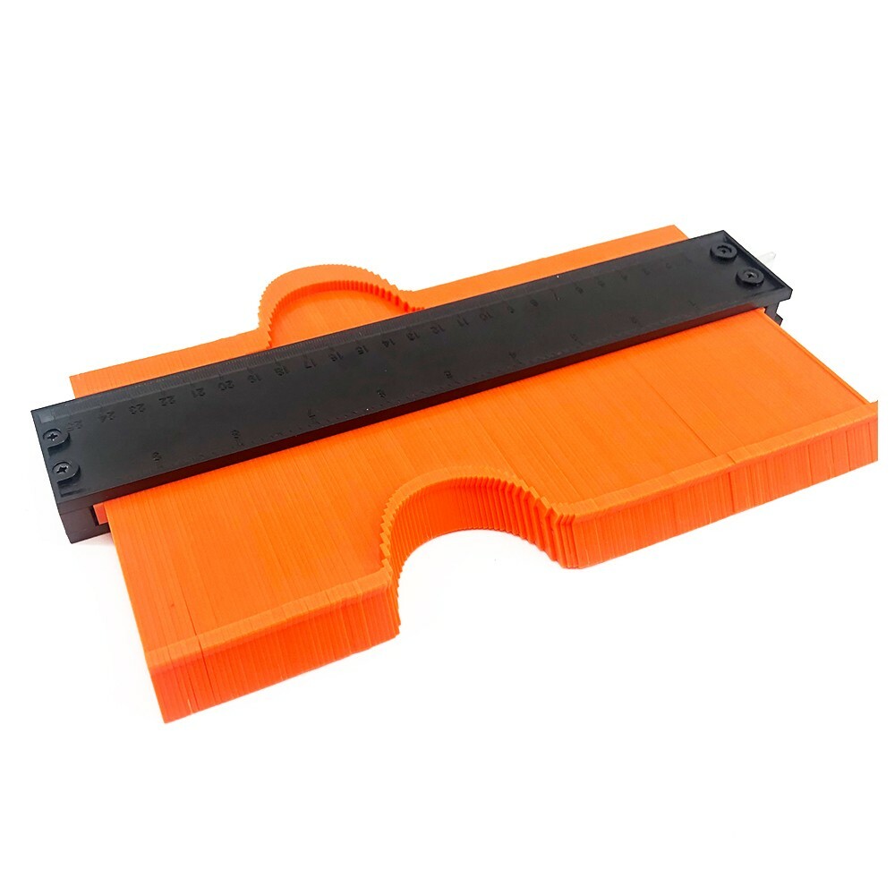 Contour Gauge Shape Duplicator with lock 10 inch + Angle Ruler