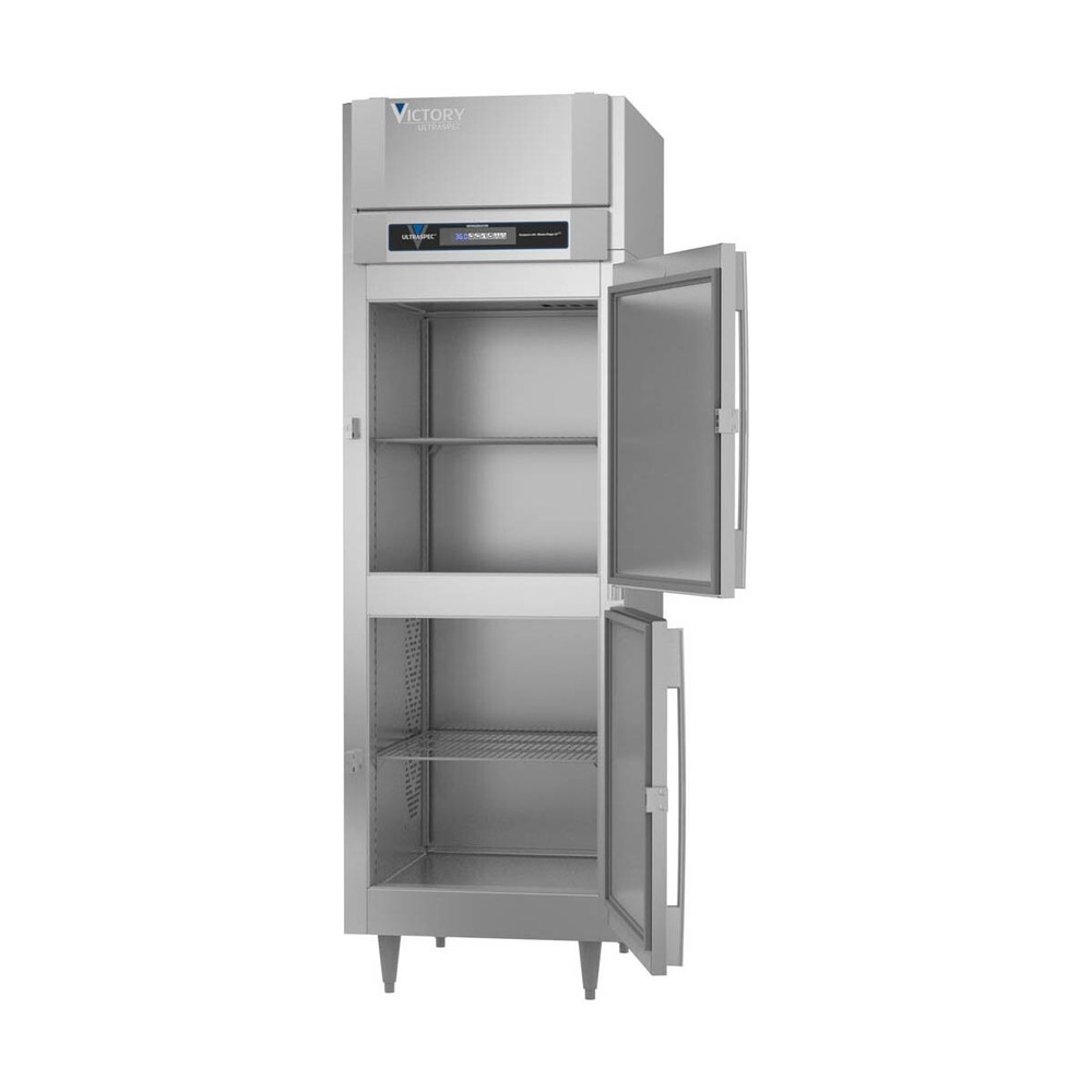 Victory RSA-1D-S1-HD-HC 27" 1-Section Reach-In Refrigerator w/ 2 Solid Half-D...