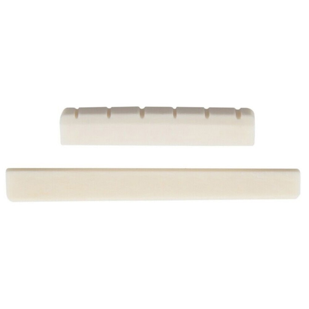 6 String Bone Classical Guitar Bridge Saddle and Nut Replacement Parts 80mm 52mm