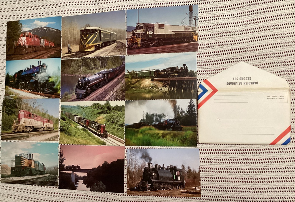 SECOND SET Canadian Railroads Mary Jayne's 12 Picture Postcards Complete 1976 MT