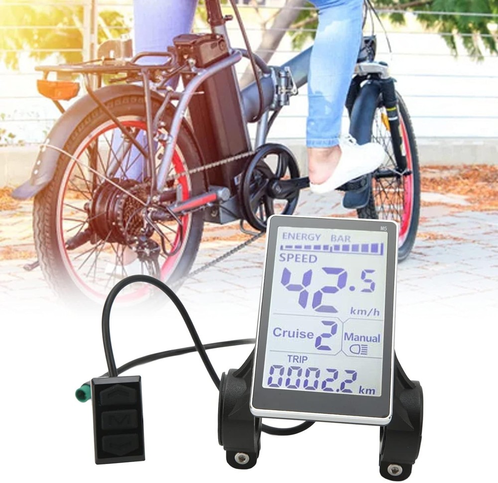 Ejoyous E Bike LCD Display Computer, Display Speedometer Odometer 24V 36V 48V 60
