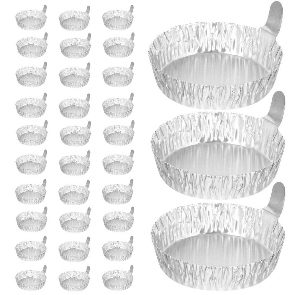 50 Pcs Aluminum Foil Trays Sample Weighing Small Serving Platters