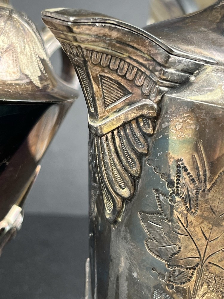 Meriden Britannia Silverplate Tea & Coffee Pattern 1881 9pc Set Victorian