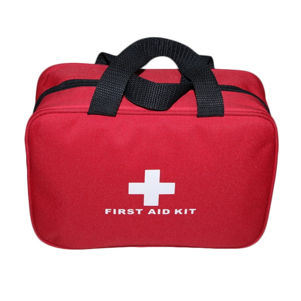 AOUTACC Nylon First Aid Empty 1 Count (Pack of 1), Red With Handles