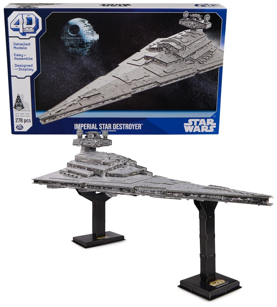 4D Build Imperial Star Destroyer Model Kit 278 Pcs Star Wars Room Decor