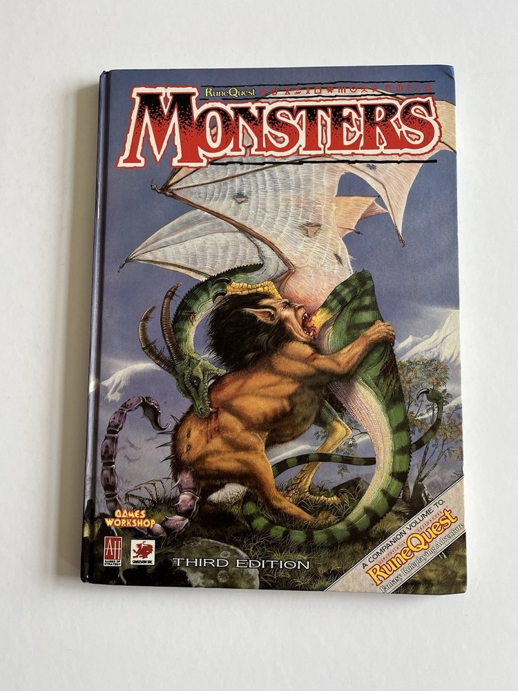 RuneQuest Monsters Third Edition Avalon Hill Chaosium 1987