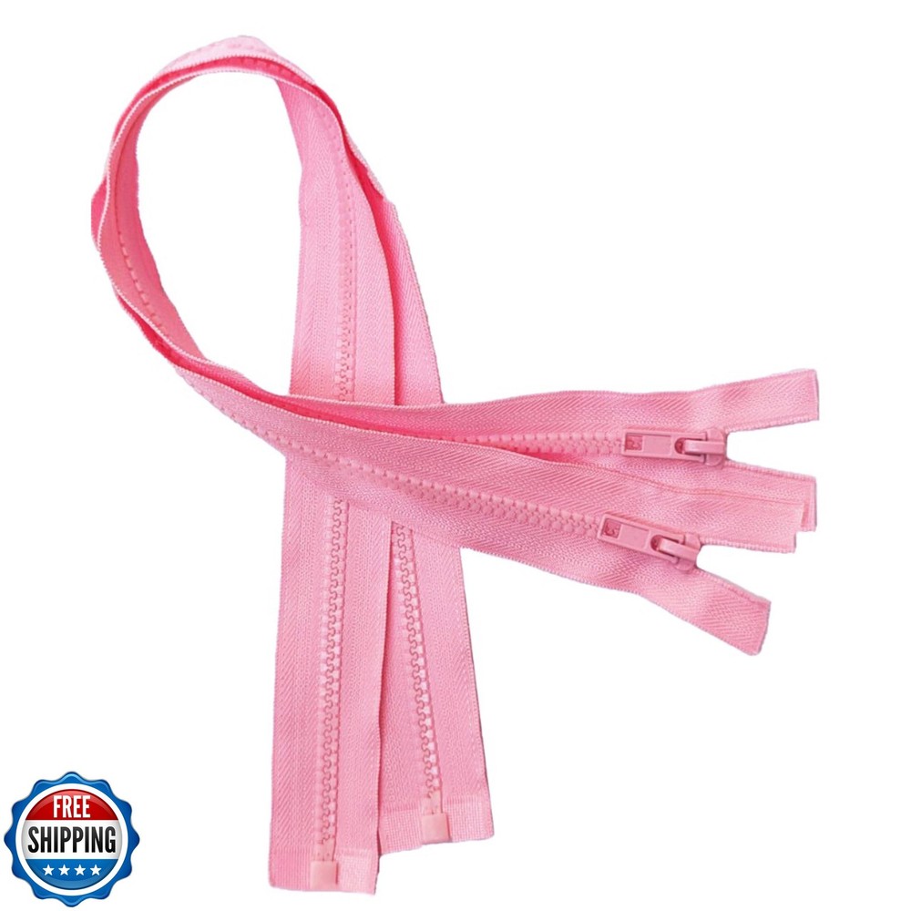 KGS Separating Jacket Zippers for Sewing | 2 Pieces/Pack | #5 Molded Plastic