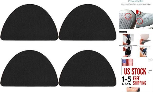 Shoe Toebox Toeburst Blowout Hole Prevention Insert/Patch () Black