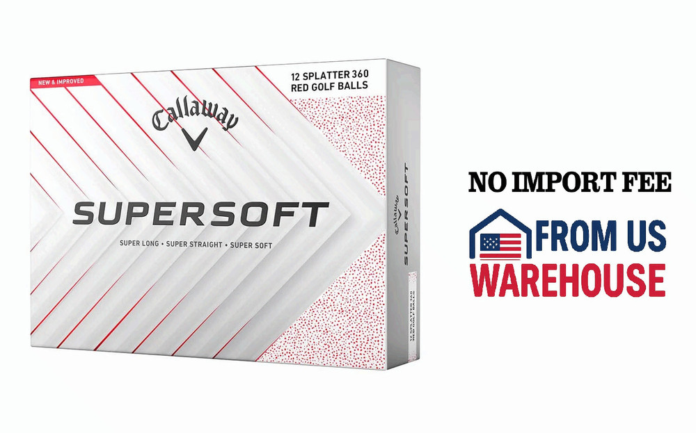 Callaway Supersoft Splatter 360 Golf Balls - 2025 red