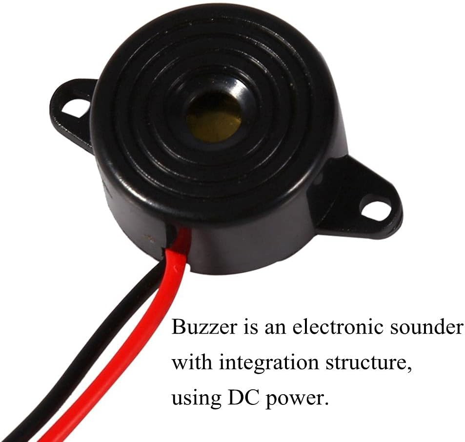 DC 3-24V Buzzer, 12V Piezo Electronic Alarm Buzzer Continuous Sound Beep,...