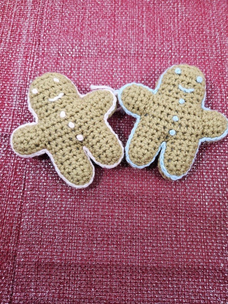 Handmade Crocheted Gingerbread Friends