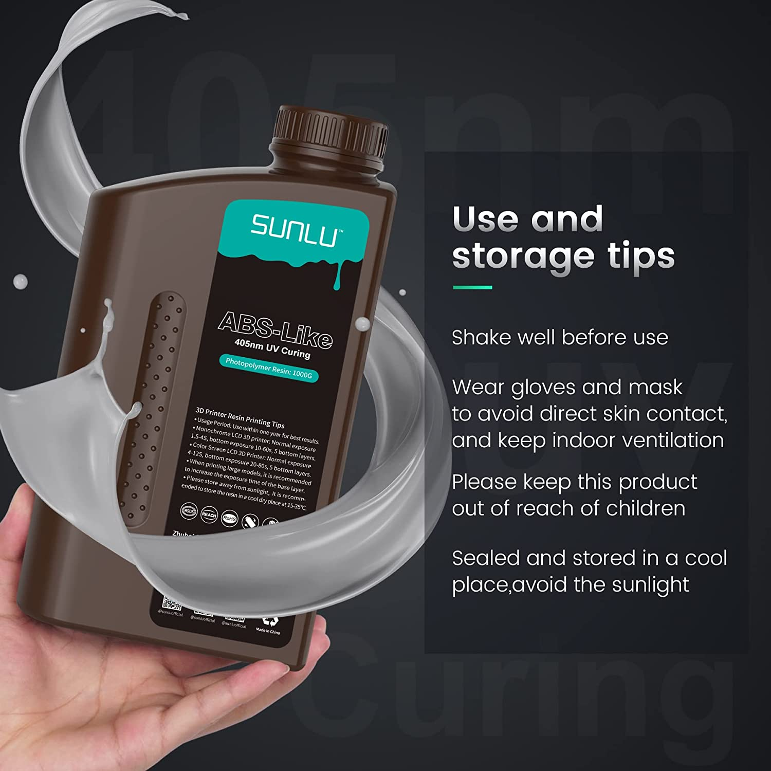 10×1KG SUNLU Standard/Standard-Plus/Washable/Toughness/ABS-Like/PA-Like Resin