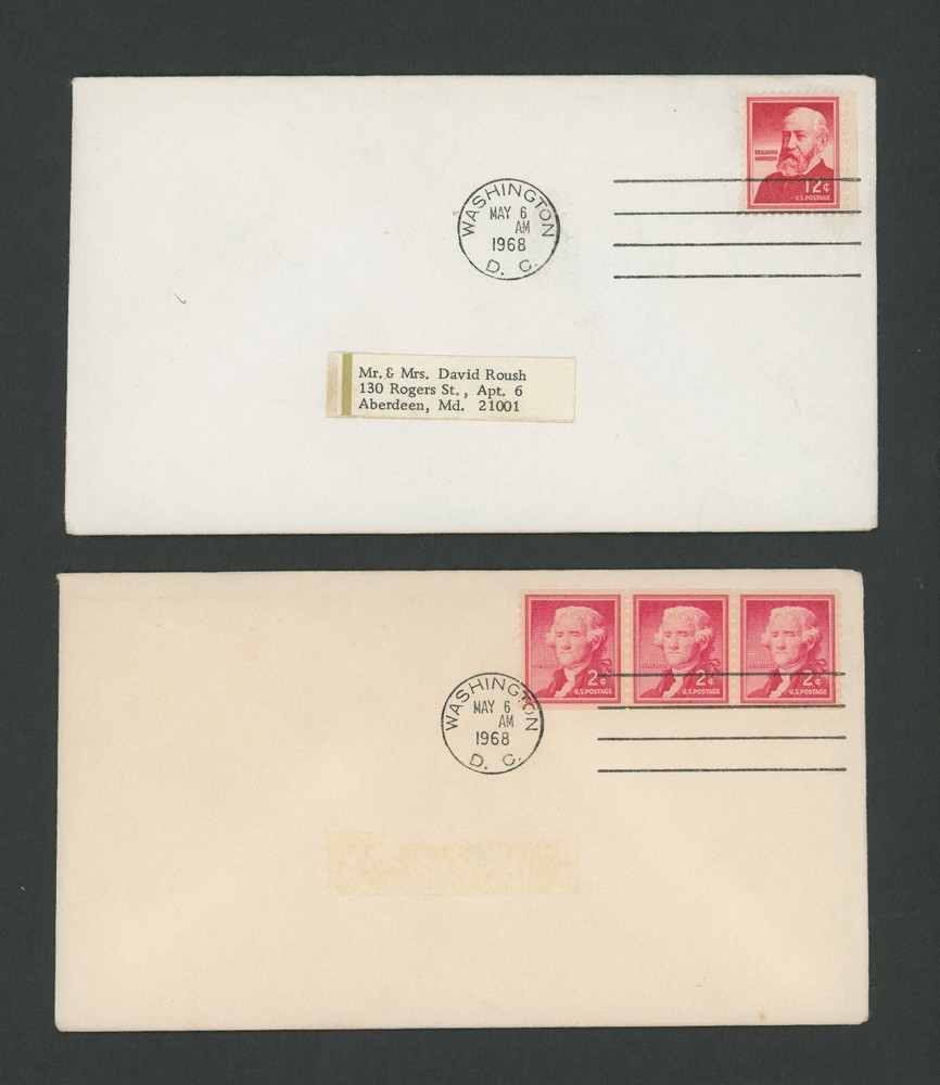 FDC Tagged Scott/Mellone # 1055A 1045A VF No Cachet Cat $90 Cover