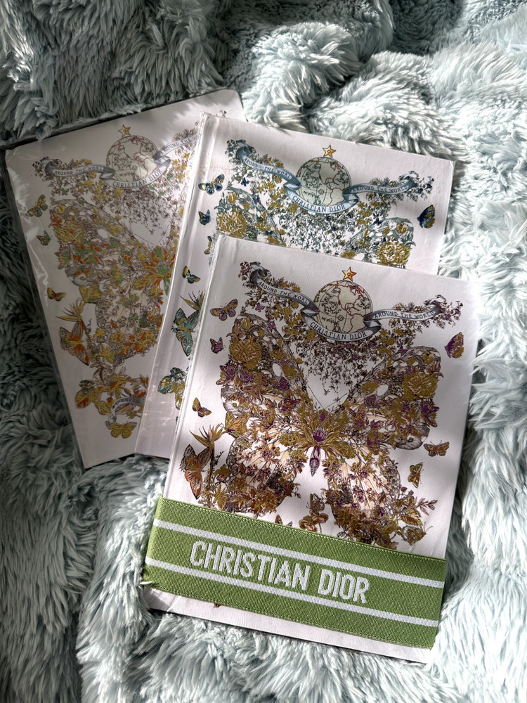 Dior Notebook Christmas Holidays 2023 Diary Planner Gold Plating