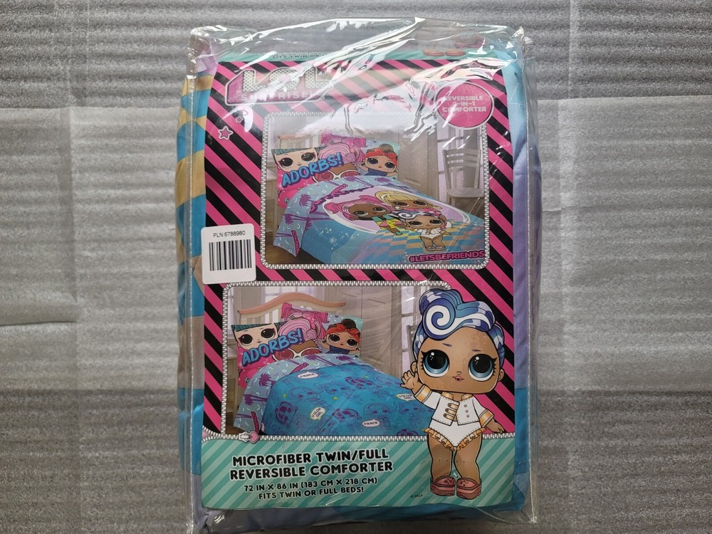 L.O.L. SURPRISE! REVERSIBLE 2-IN-1 COMFORTER, TWIN/FULL