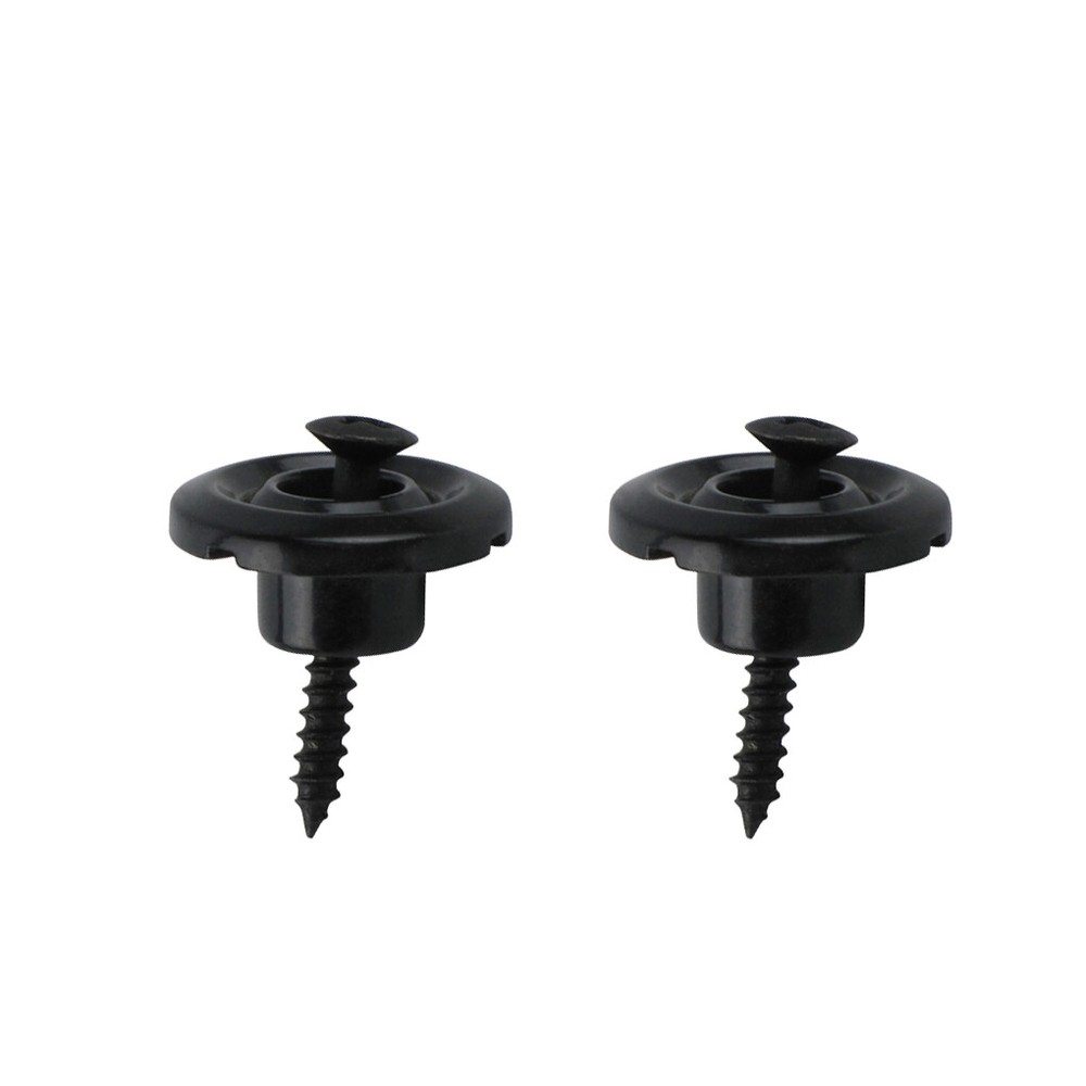 2PCS Black Bass Guitar String Tree Retainers String Guide Round Shape Metal