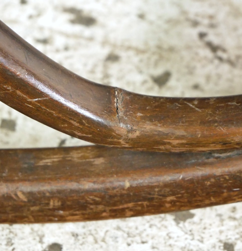 Chauffeuse Thonet Bentwood Cane Rocking Footstool