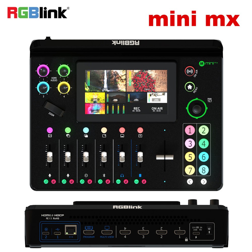 RGBlink Mini-Mx 4K Multi-Channel Video Switcher Streaming Production Video Mixer