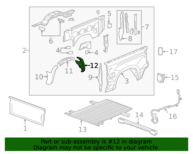Genuine GM Wheelhouse Panel 84675334