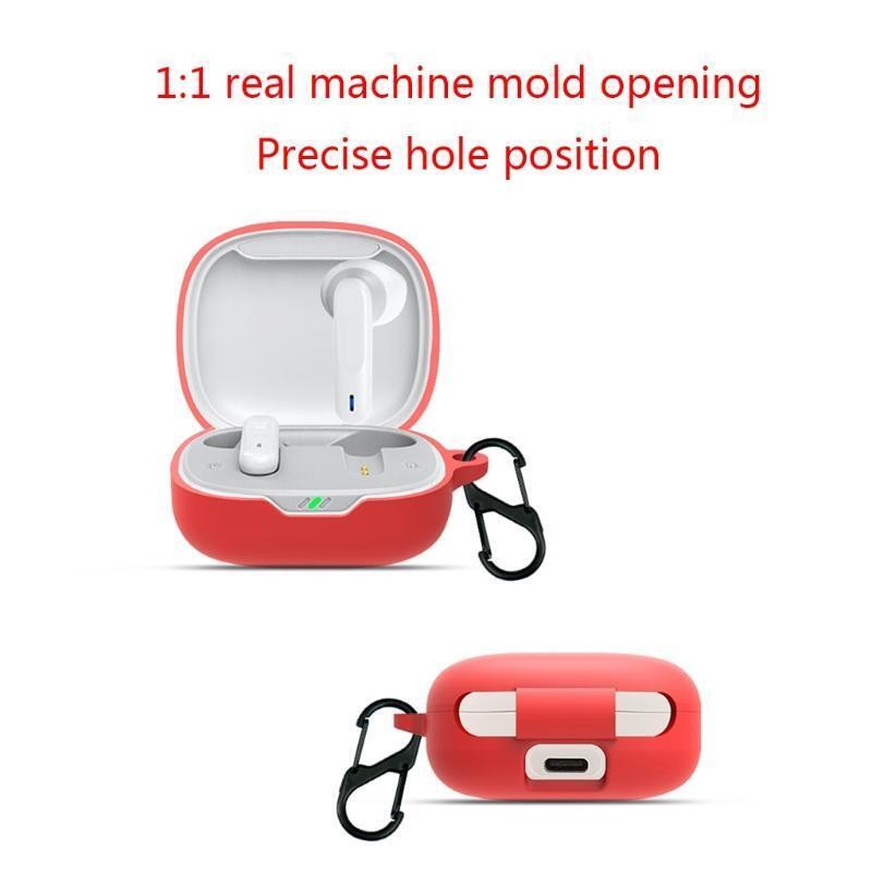 Red Silicone Cover Earbuds Charging Box Protective Case Cover For JBL-W300TWS