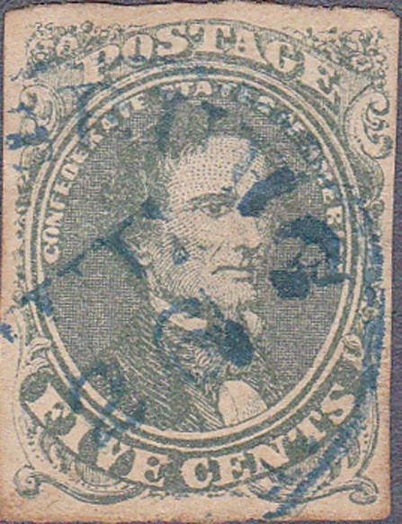 Confederate Jefferson Davis Five Cent Stamp