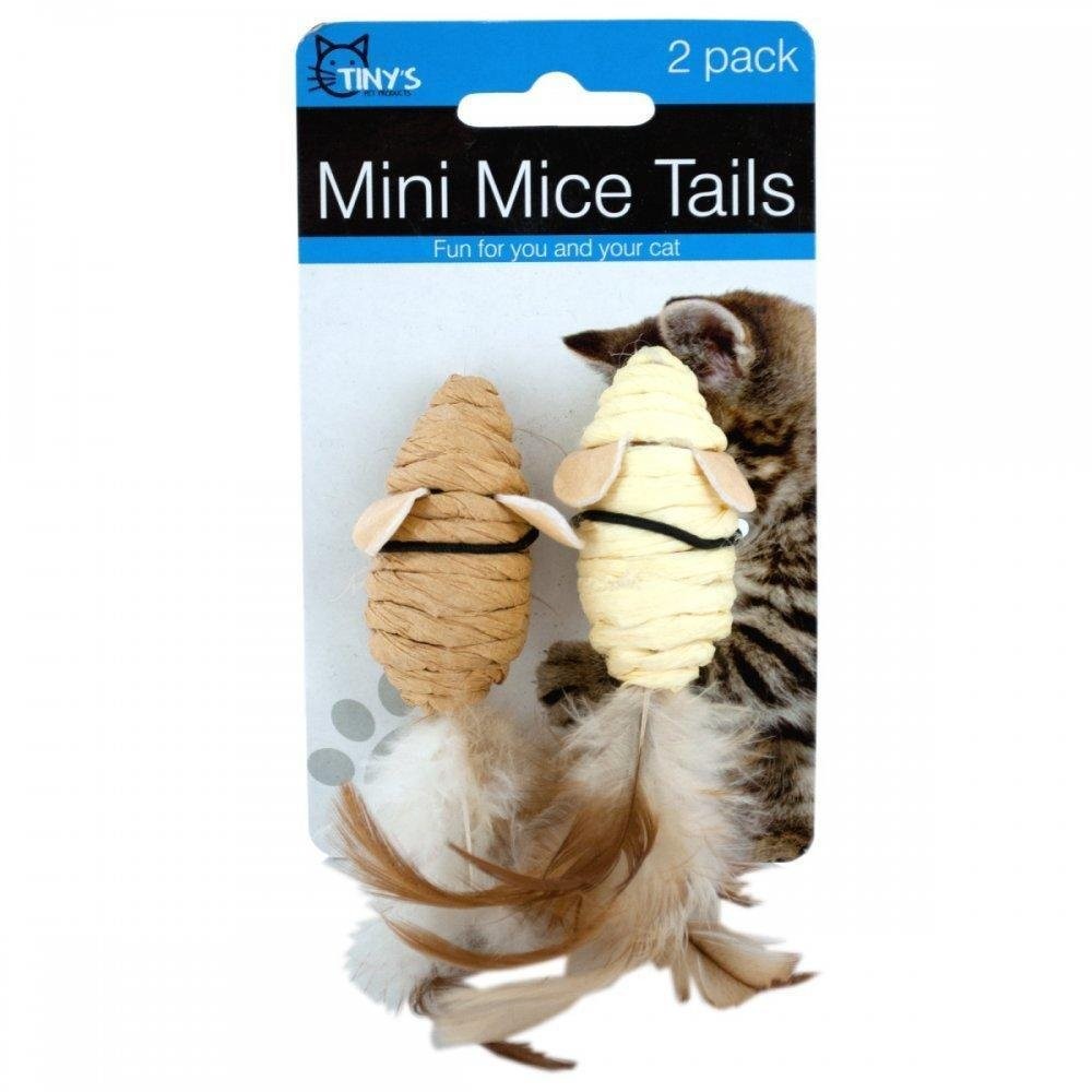 Kole Imports Mini Mice Cat Toys Extra Small, Brown, Beige