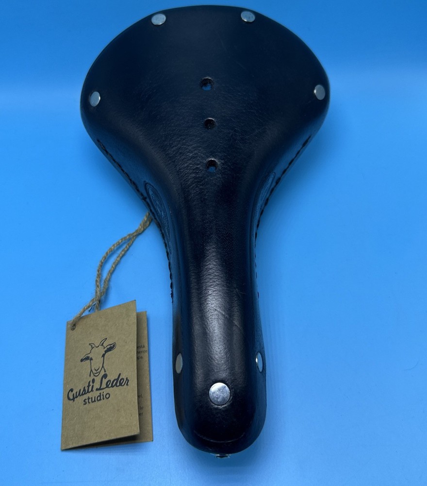 Gusti Leder Leather bicycle Seat BLACK BRAND NEW