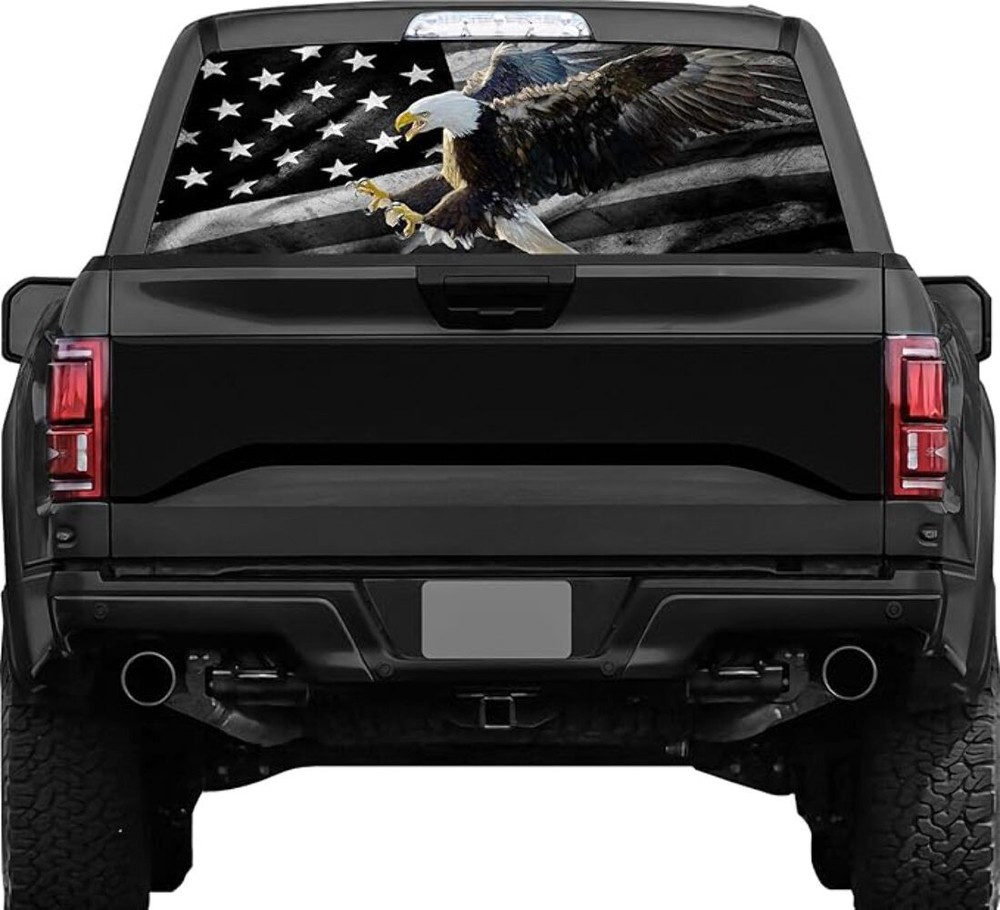 American Flag Rear Window Truck Decal