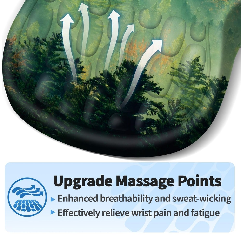 YIWEI Ergonomic Mouse Pad with Wrist Rest - Comfortable Office Mousepad with ...