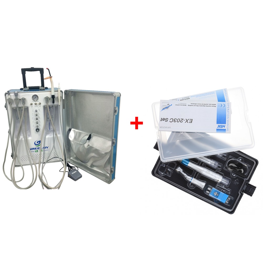 GU-P206S Dental Unit+Curing Light+Scaler +PANA MAX High/Low Speed Handpieces 2H