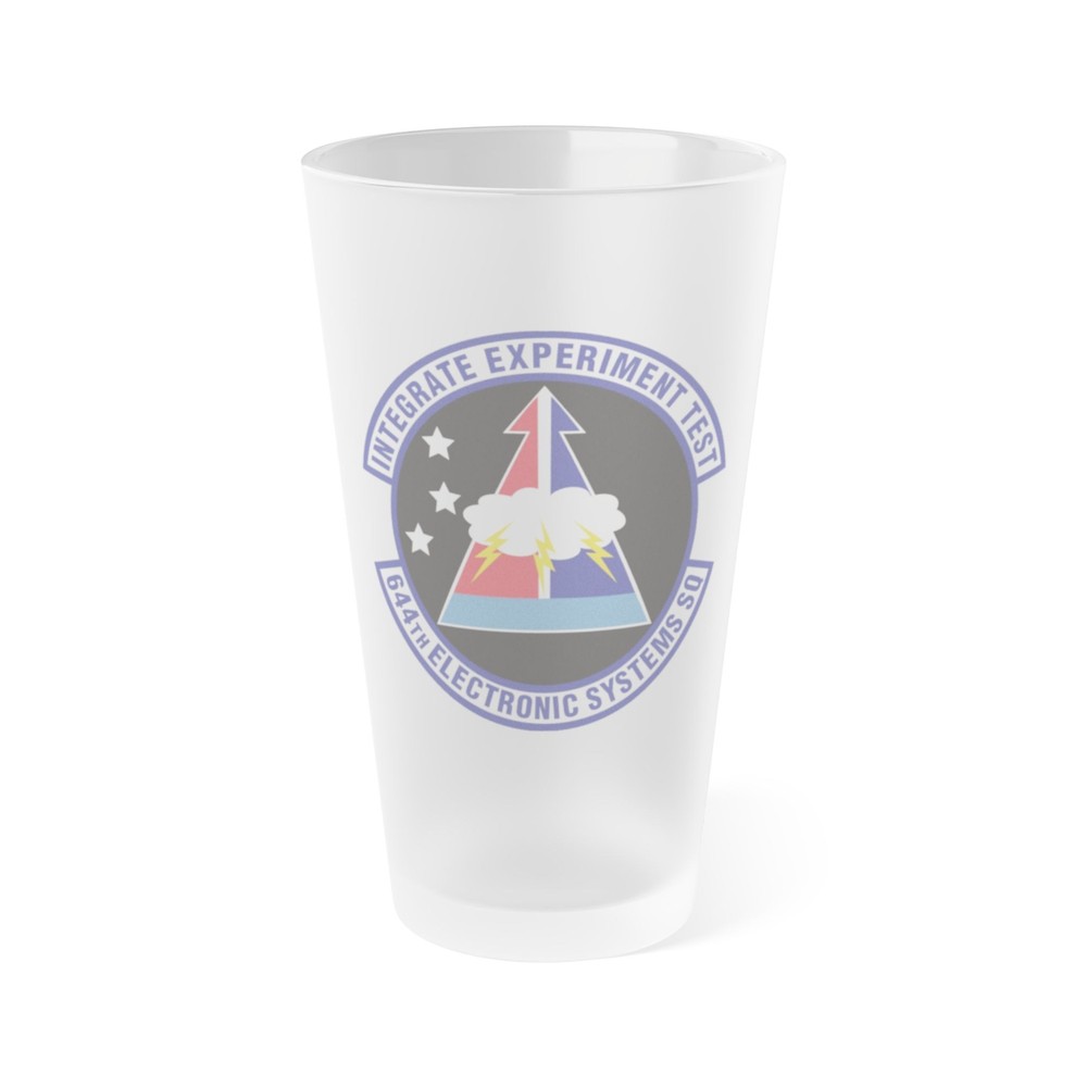 644th Electronic Systems Squadron (U.S. Air Force) Frosted Pint Glass 16oz