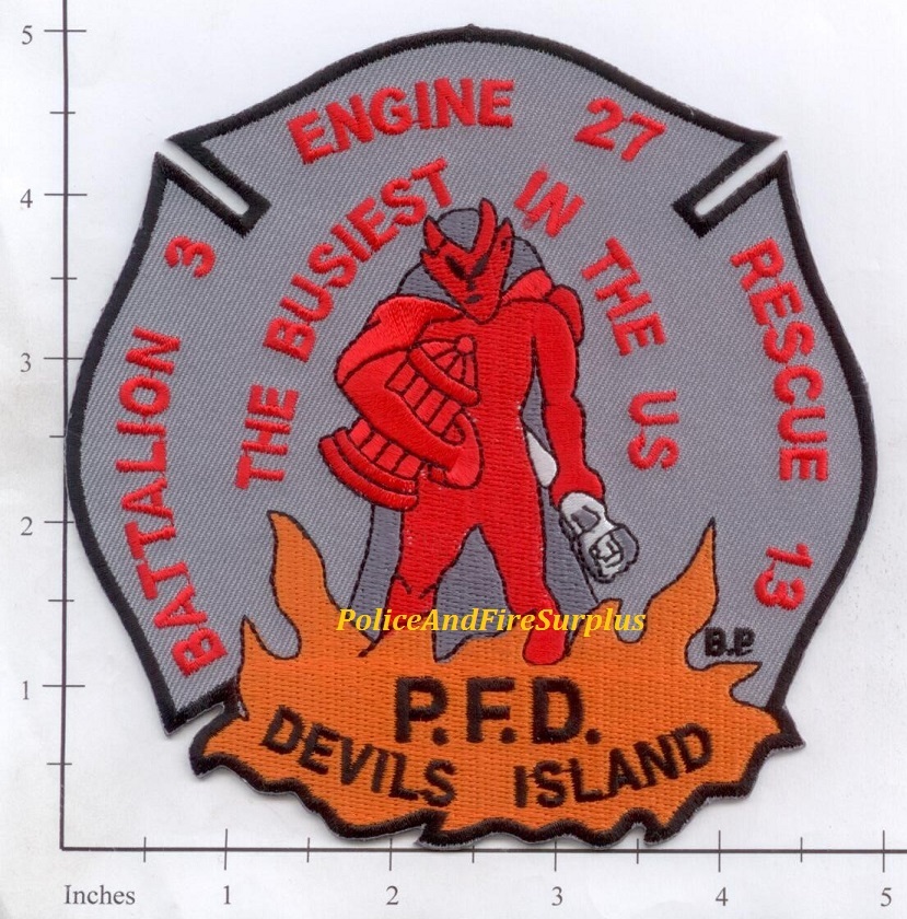 Pennsylvania - Philadelphia Engine 27 PA Fire Dept Patch  Devil's Island