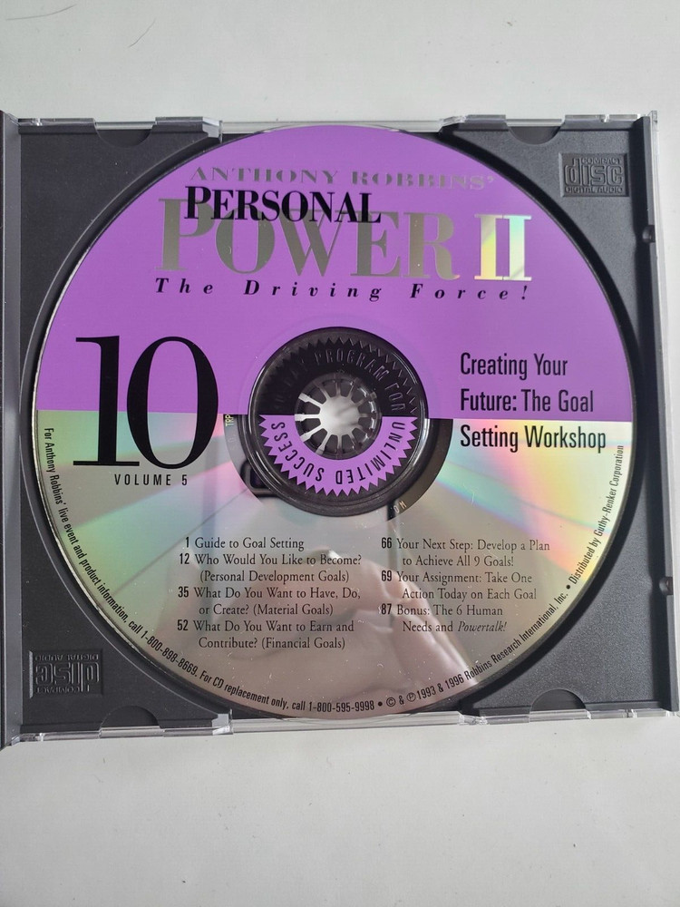Anthony Robbins' Personal Power Volume 5 How to Create a Compelling Future CD